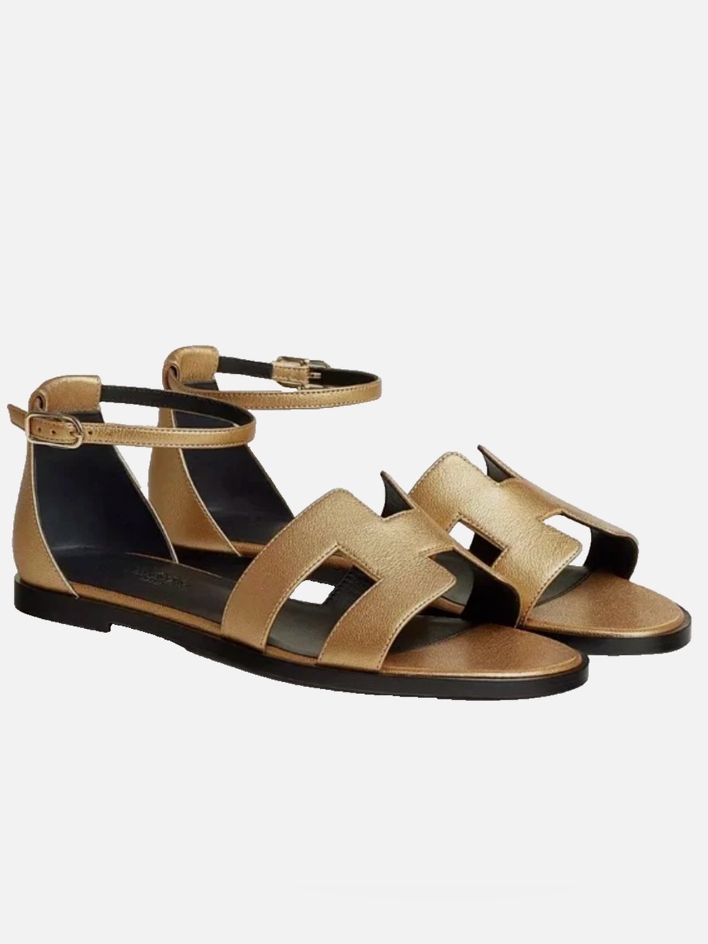 Hermes Santorini DORE Sandals - Gold Metallic, Size 41 / US 11 - SOLD OUT